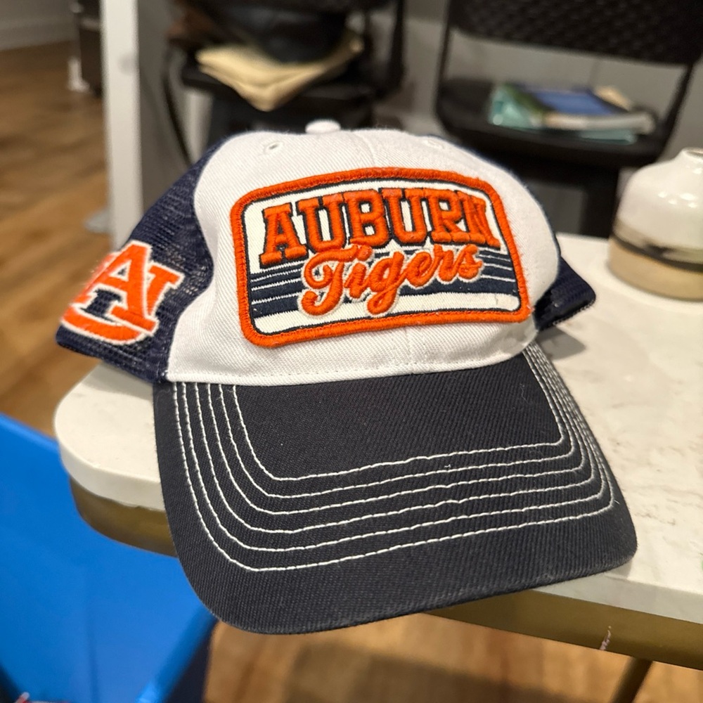 ‘47 Brand Clean Up Auburn Tigers Navy Patch Mesh Snapback Adjustable Cap Hat